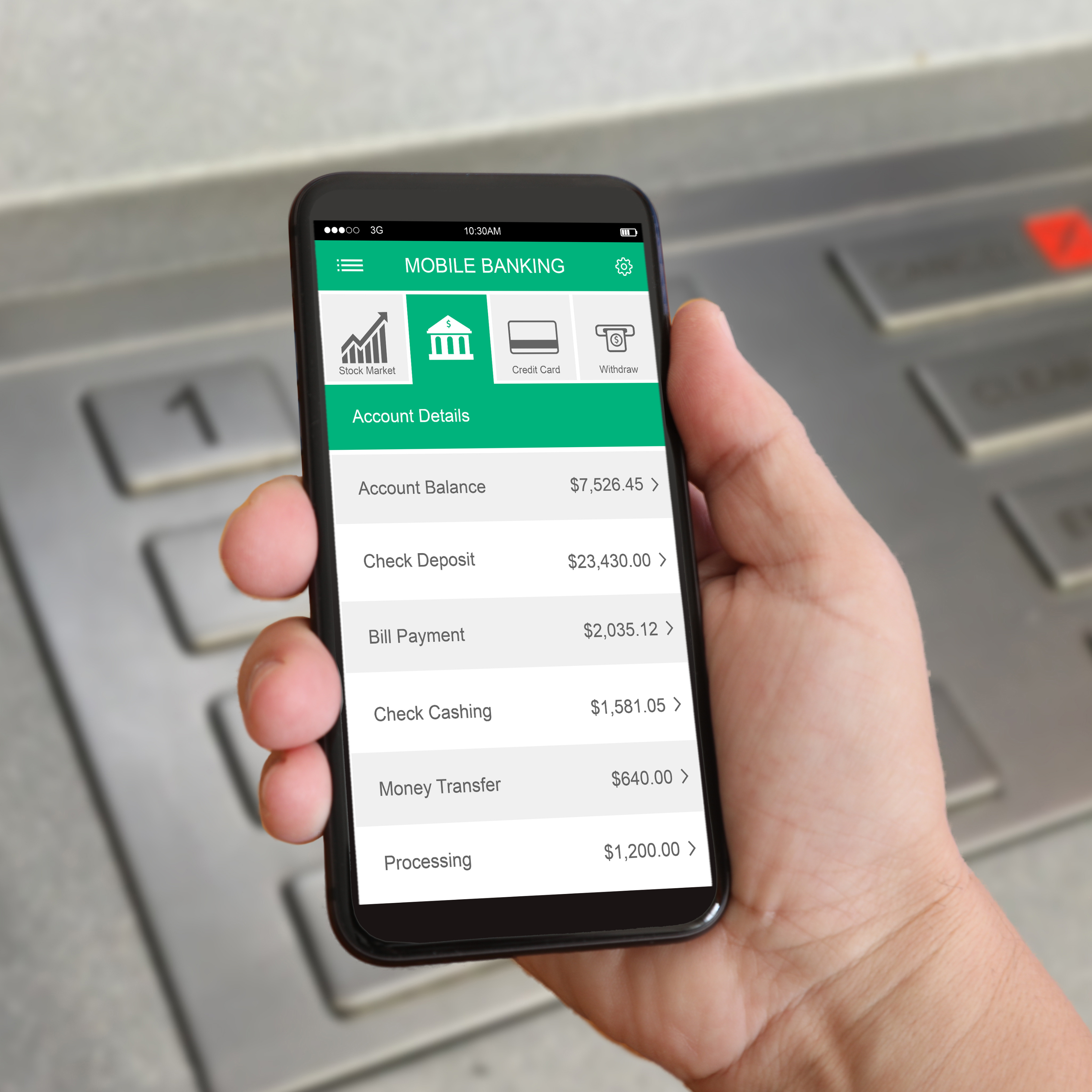 Mobile banking app design project